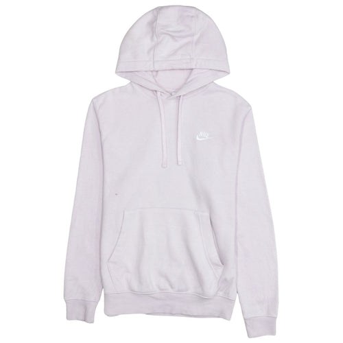 Nike Women’s Pink Pullover Hoodie Small Embroidered Logo Cotton Blend