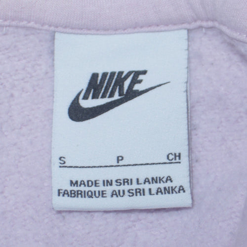 Nike Women’s Pink Pullover Hoodie Small Embroidered Logo Cotton Blend