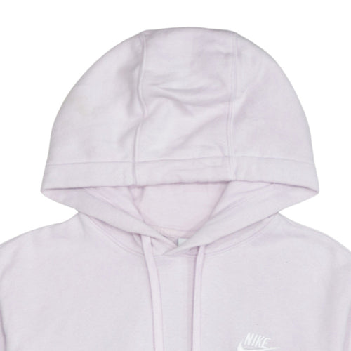 Nike Women’s Pink Pullover Hoodie Small Embroidered Logo Cotton Blend
