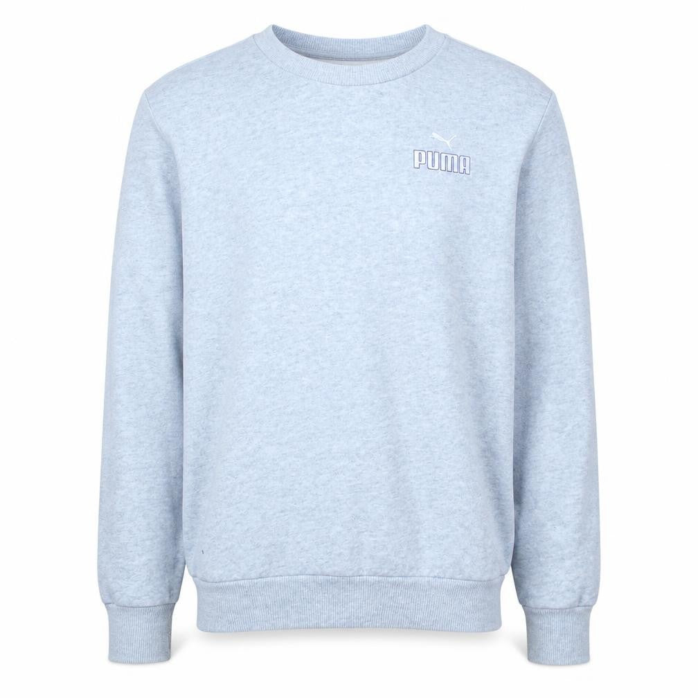 Front view of Puma Men's Grey Crew Neck Pullover Sweatshirt, size M