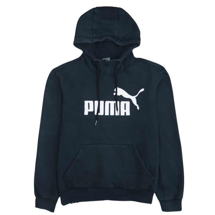 Puma Women's Black Pullover Hoodie Size S Relaxed Fit Logo Design