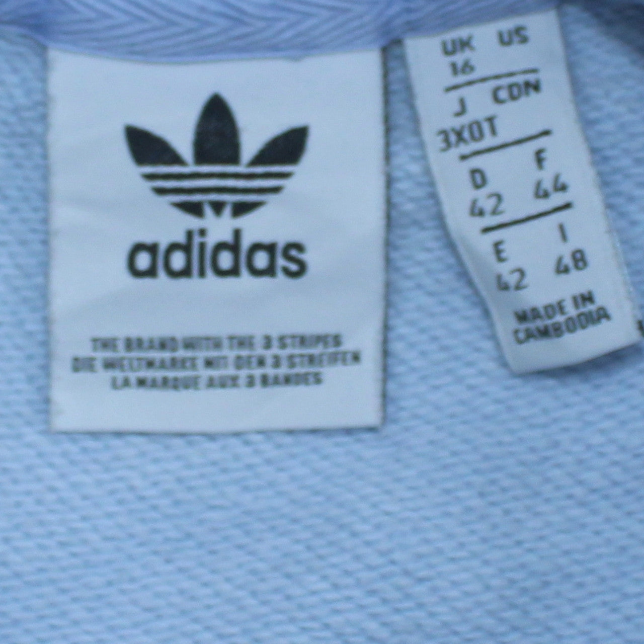 Adidas Womens Light Blue Crew Neck Logo Sweatshirt UK 16