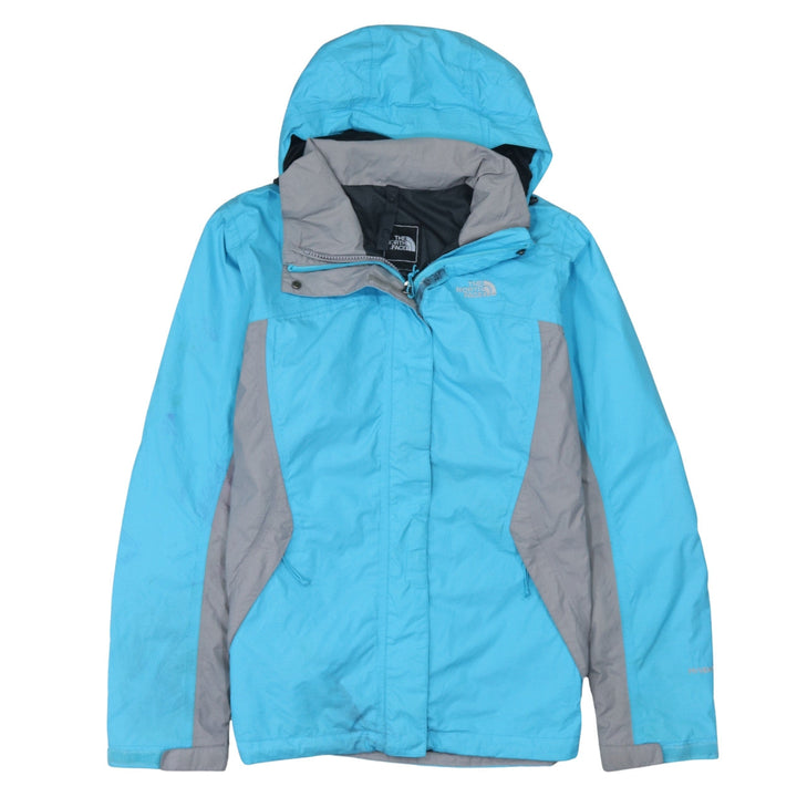 The North Face Women's Blue Waterproof Hooded Rain Jacket M