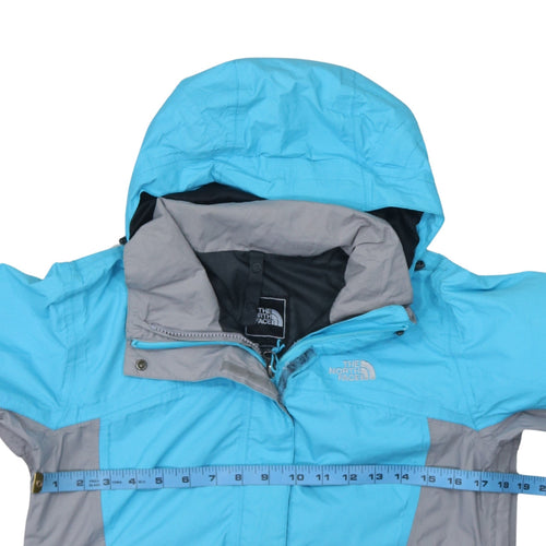The North Face Women's Blue Waterproof Hooded Rain Jacket M