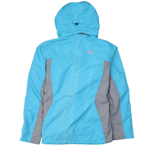 The North Face Women's Blue Waterproof Hooded Rain Jacket M
