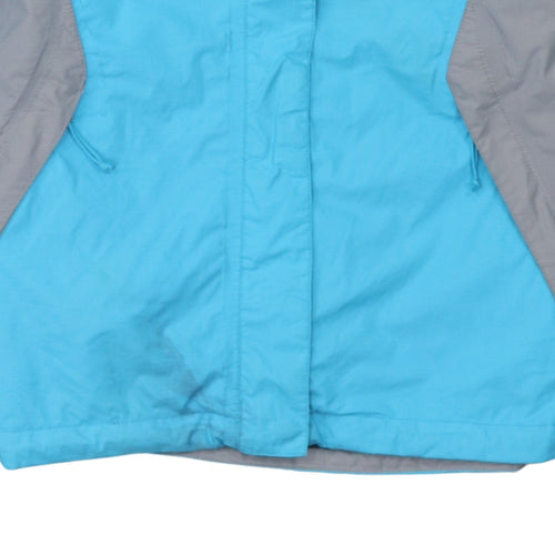 The North Face Women's Blue Waterproof Hooded Rain Jacket M