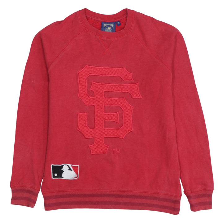 Majestic Men's Red Crew Neck Sweatshirt XS Sports Graphic Pullover
