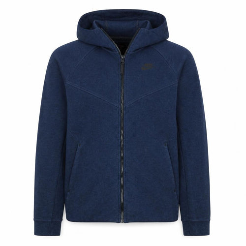 Nike Men's Blue Full Zip Hoodie Size M Cotton Blend