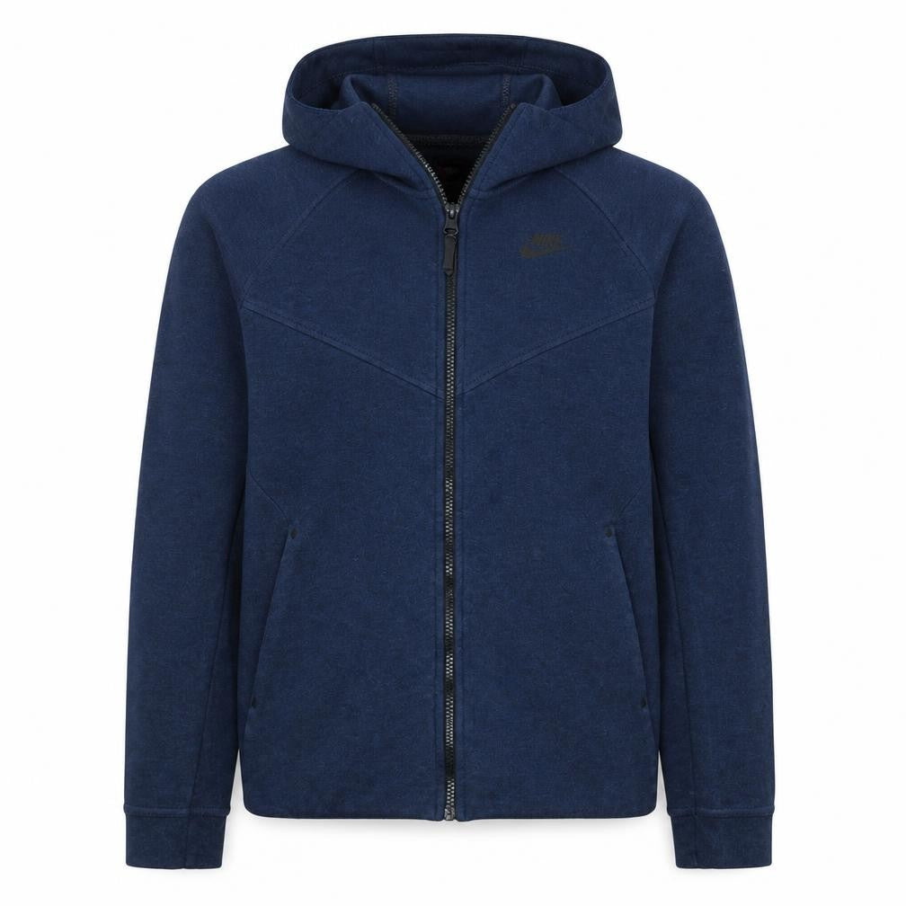 Nike Men's Blue Full Zip Hoodie Size M Cotton Blend