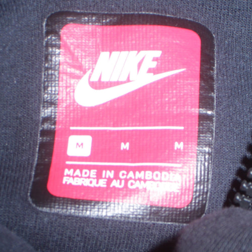 Nike Men's Blue Full Zip Hoodie Size M Cotton Blend