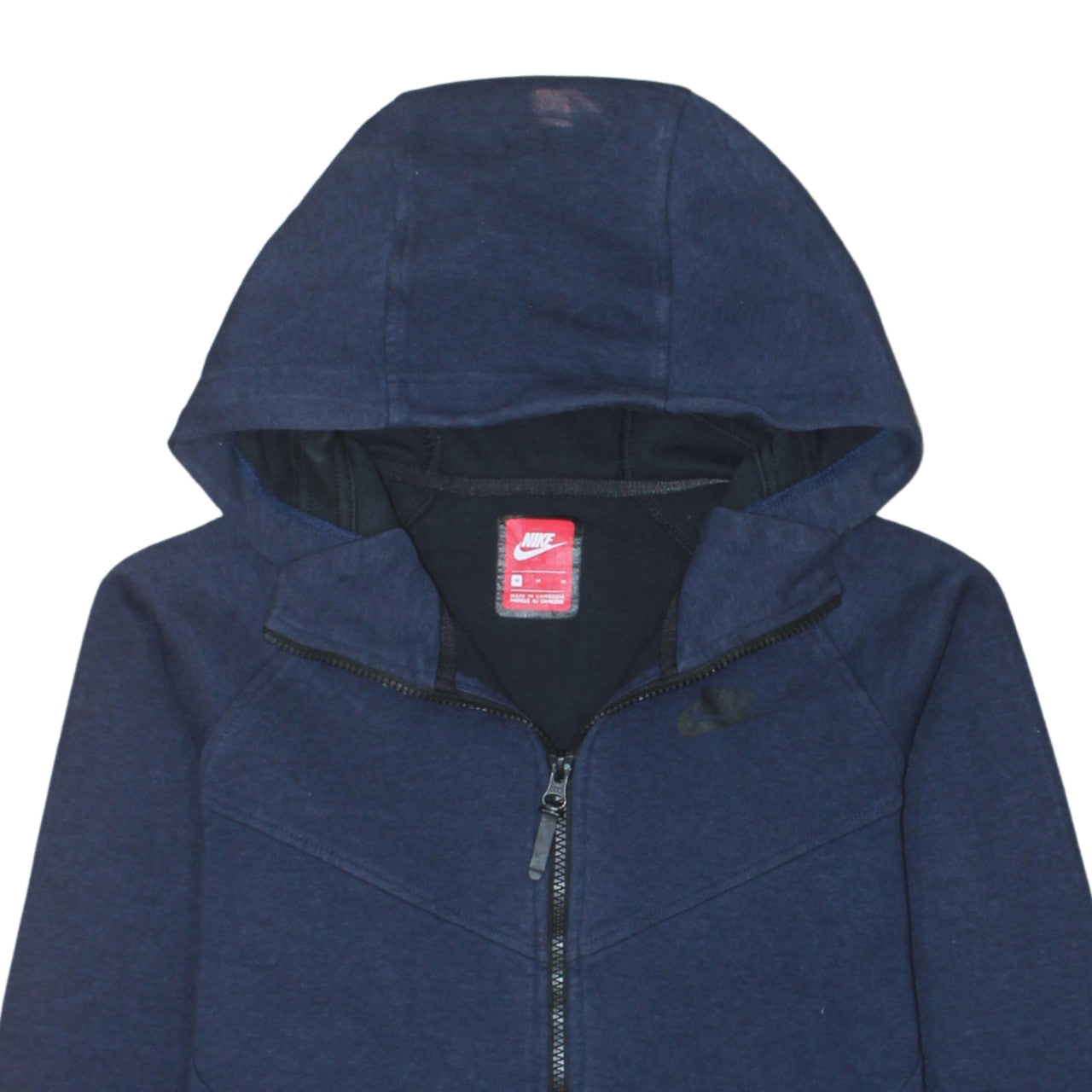 Nike Men's Blue Full Zip Hoodie Size M Cotton Blend