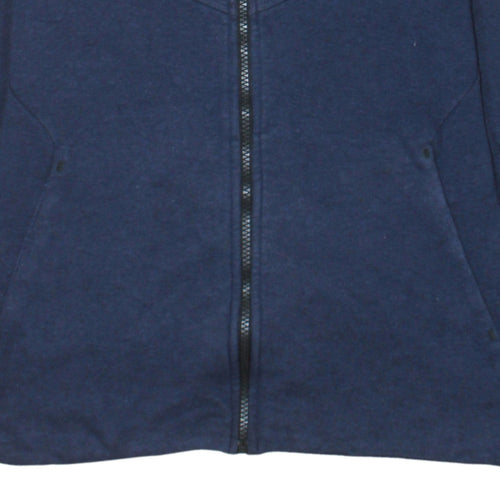 Nike Men's Blue Full Zip Hoodie Size M Cotton Blend