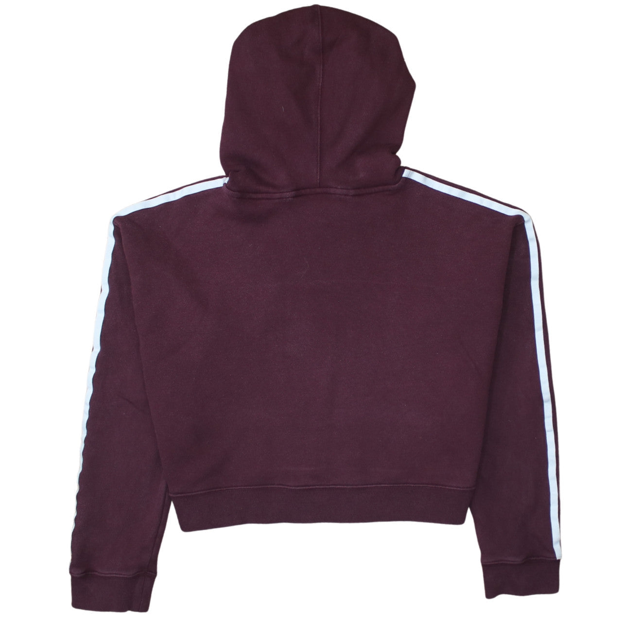 Adidas Womens Burgundy Hoodie Size 8 Cropped Pullover Hooded Sweatshirt
