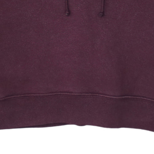 Adidas Womens Burgundy Hoodie Size 8 Cropped Pullover Hooded Sweatshirt