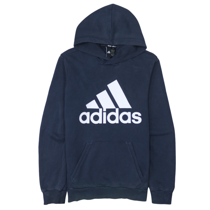 Adidas Men's Blue Pullover Hoodie Small Logo Sportswear