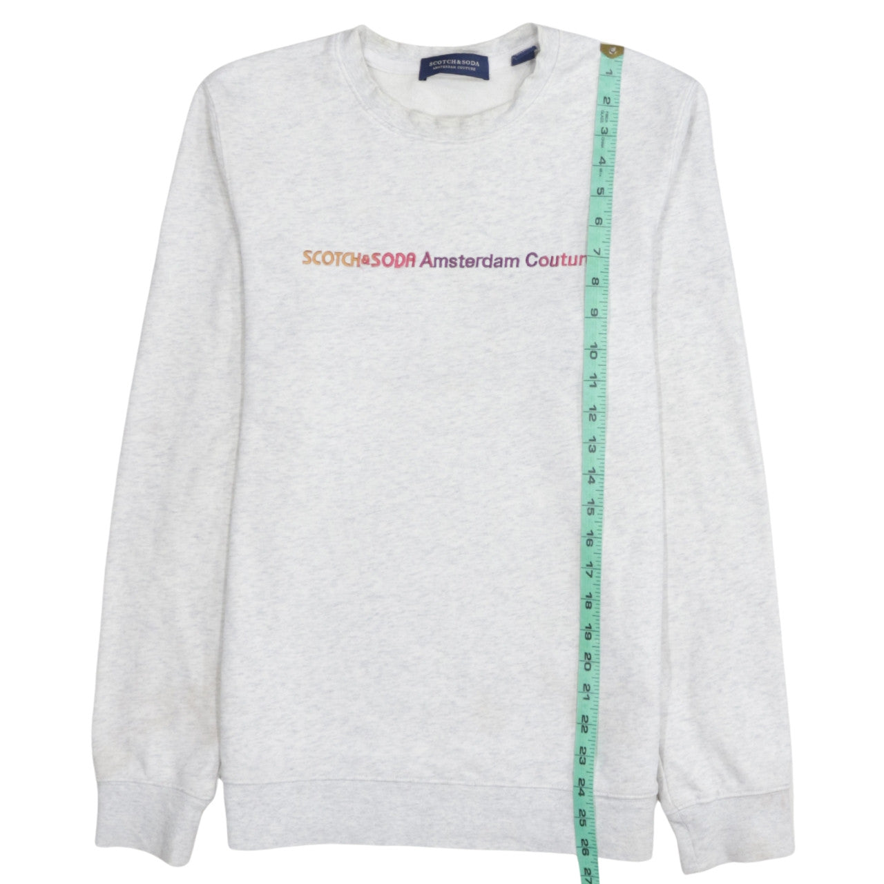 Scotch & Soda Men’s Grey Logo Pullover Sweatshirt Size M
