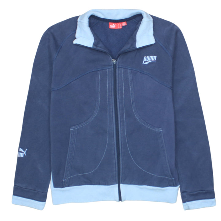 Puma Boys Blue Full Zip Sweatshirt Hoodie Size 12 Years Fleece Lined