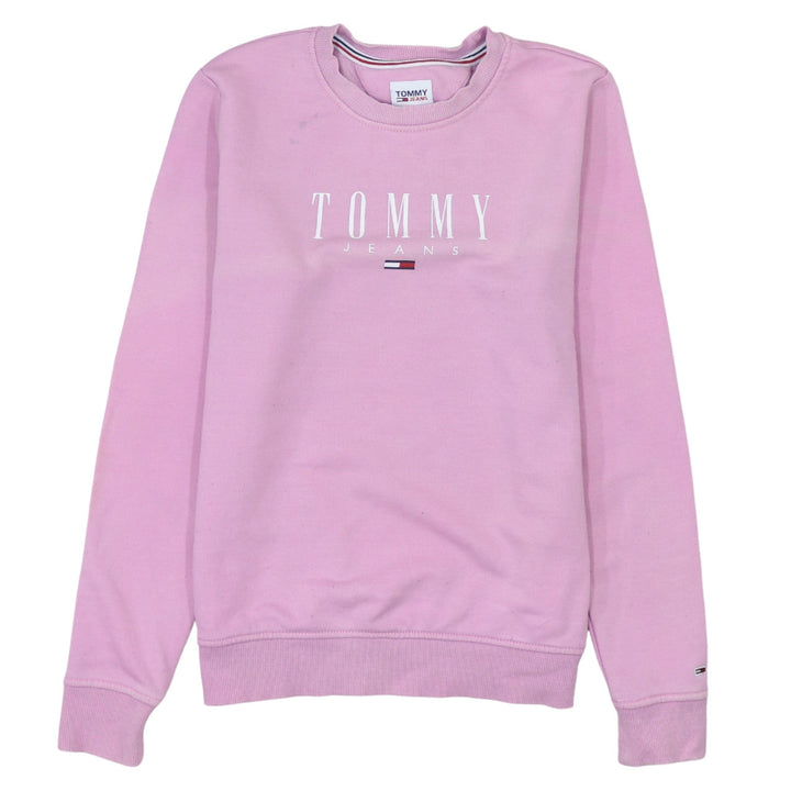 Tommy Jeans Womens Pink Crew Neck Pullover Sweatshirt XS