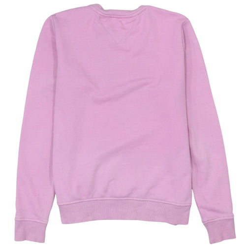 Tommy Jeans Womens Pink Crew Neck Pullover Sweatshirt XS