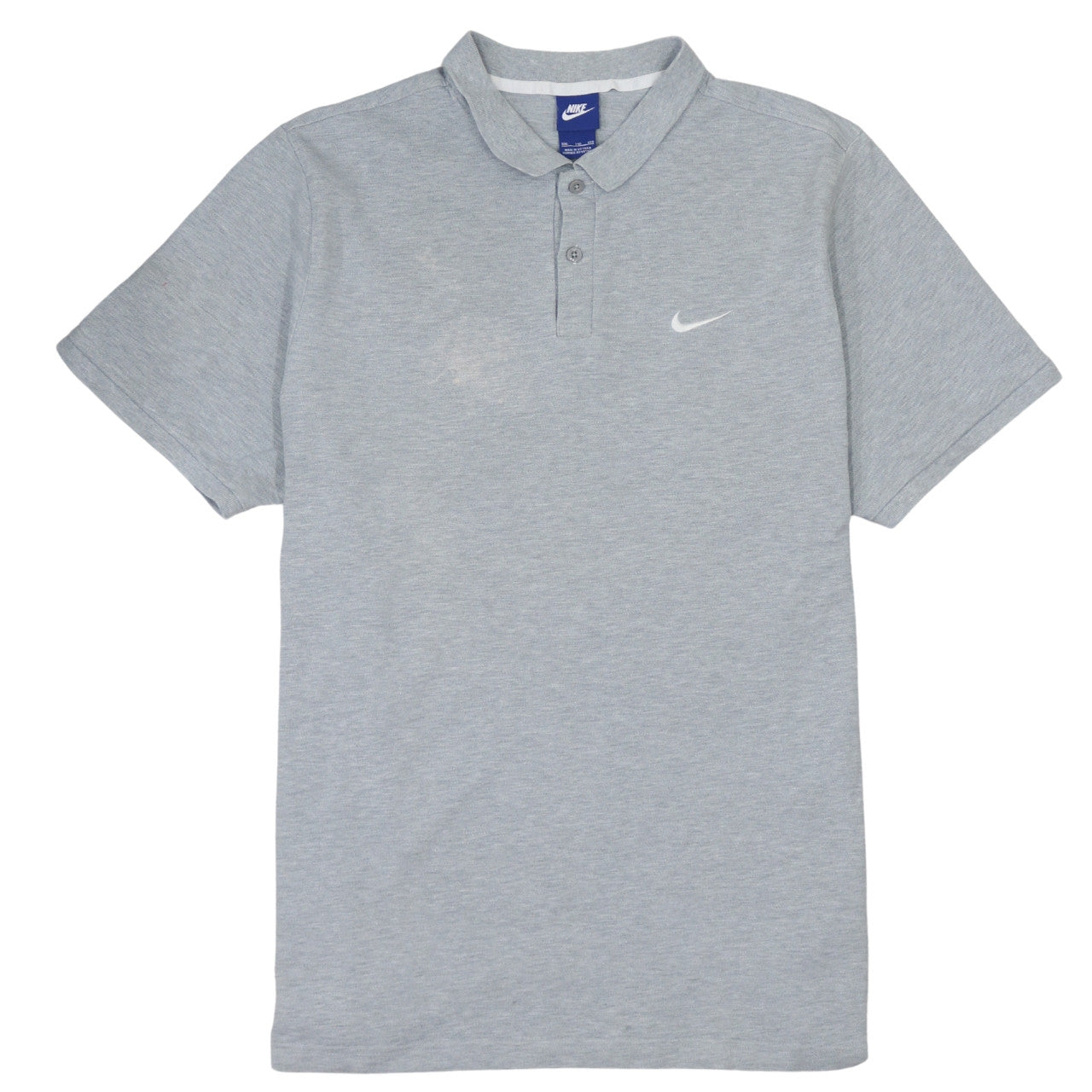 Nike Men's Grey 2XL Cotton Short Sleeve Polo Shirt