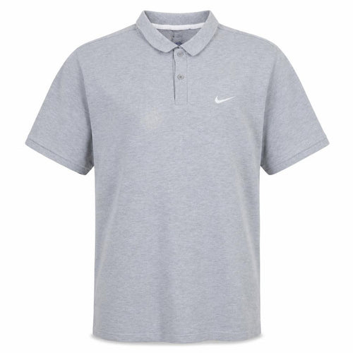 Nike Men's Grey 2XL Cotton Short Sleeve Polo Shirt