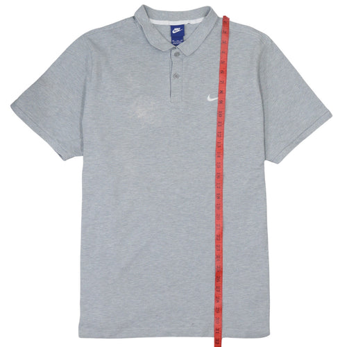 Nike Men's Grey 2XL Cotton Short Sleeve Polo Shirt