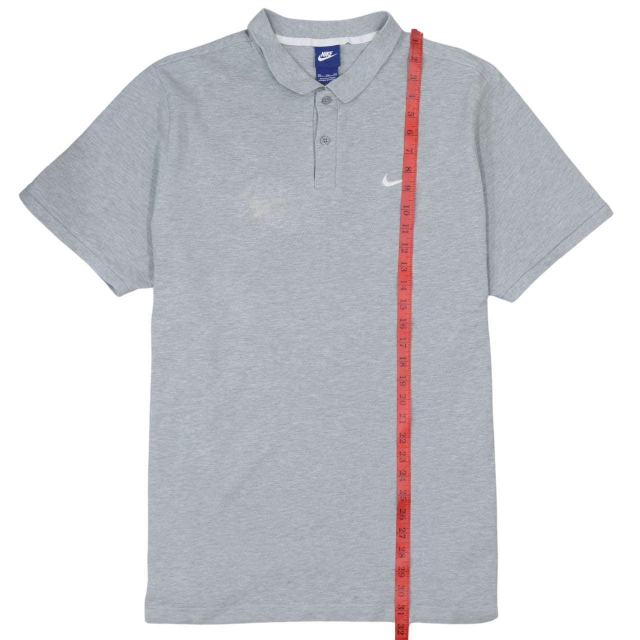 Nike Men's Grey 2XL Cotton Short Sleeve Polo Shirt
