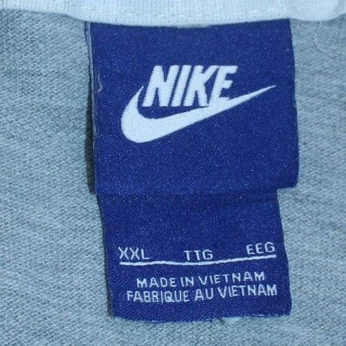 Nike Men's Grey 2XL Cotton Short Sleeve Polo Shirt
