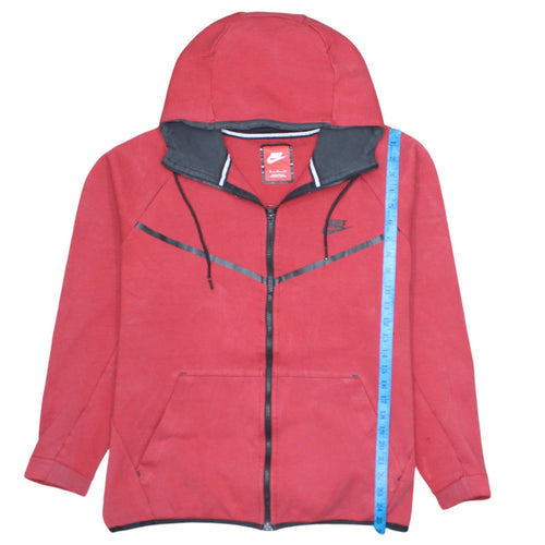 Nike Men's Red Full Zip Hoodie XL Sportswear Sweatshirt