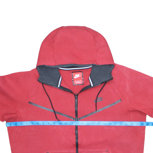 Nike Men's Red Full Zip Hoodie XL Sportswear Sweatshirt