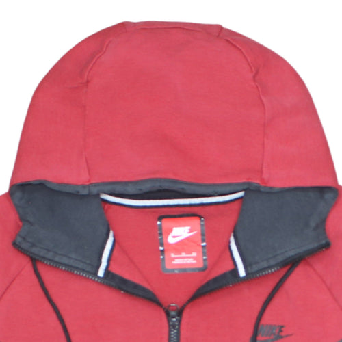 Nike Men's Red Full Zip Hoodie XL Sportswear Sweatshirt