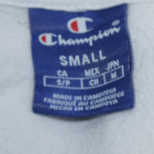 Champion Women's White Small Pullover Hoodie with Logo Detail