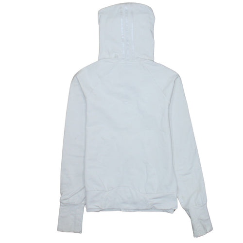 Adidas Women's White Full Zip Hoodie Size 10 Cotton Blend