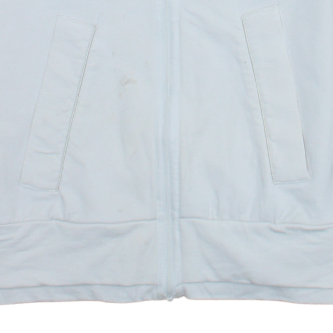 Adidas Women's White Full Zip Hoodie Size 10 Cotton Blend