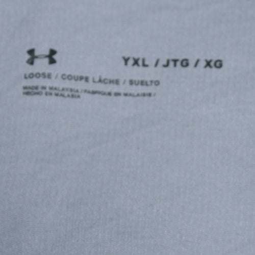Under Armour Boys Grey Colourblock 1/4 Zip Hoodie Size 14-15 Years