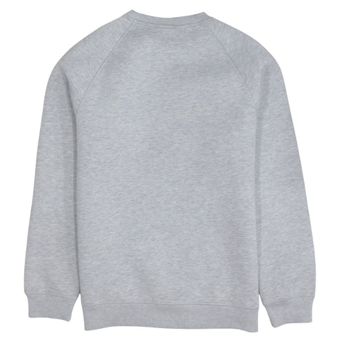 Adidas Men's Grey Crew Neck Graphic Pullover Sweatshirt M