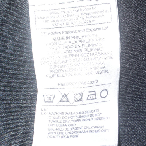 Adidas Men's Grey Crew Neck Graphic Pullover Sweatshirt M