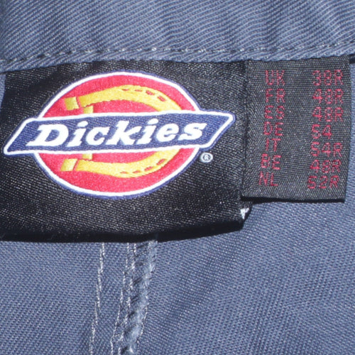 Dickies Men's Grey Cargo Work Trousers 38R Cotton Blend Durable