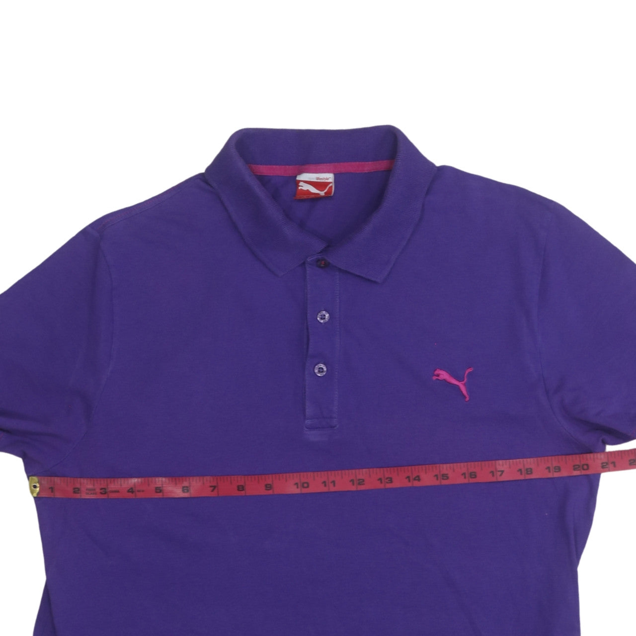 Puma Men's Purple Cotton Short Sleeve Polo Shirt Size L