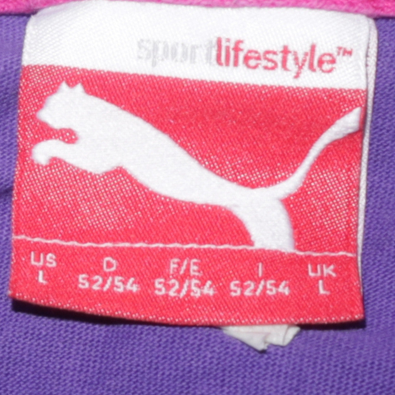 Puma Men's Purple Cotton Short Sleeve Polo Shirt Size L