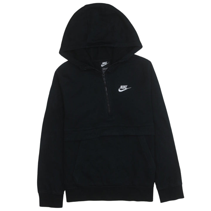 Nike Boys Black 1/2 Zip Hoodie Standard Fit Size L 147-158cm