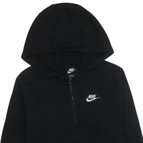 Nike Boys Black 1/2 Zip Hoodie Standard Fit Size L 147-158cm