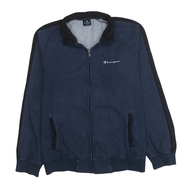 Champion Men's Navy Blue Full Zip Sweatshirt XL Cotton Blend