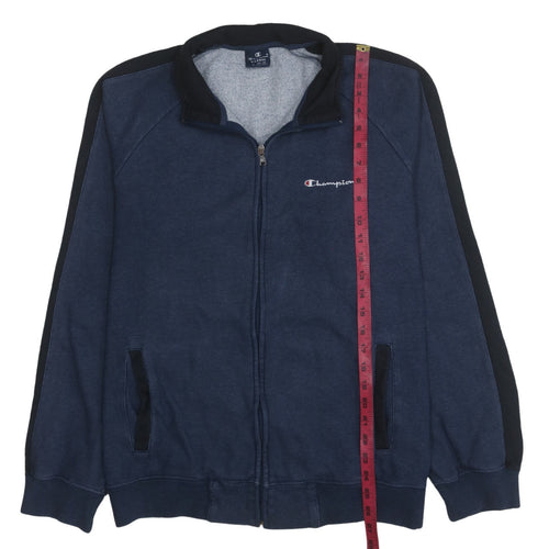 Champion Men's Navy Blue Full Zip Sweatshirt XL Cotton Blend