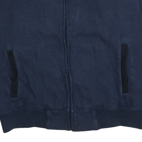 Champion Men's Navy Blue Full Zip Sweatshirt XL Cotton Blend