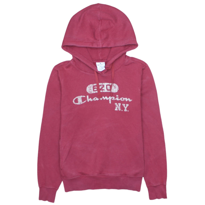 Champion Women's Red Pullover Hoodie Small Cotton Blend Fleece