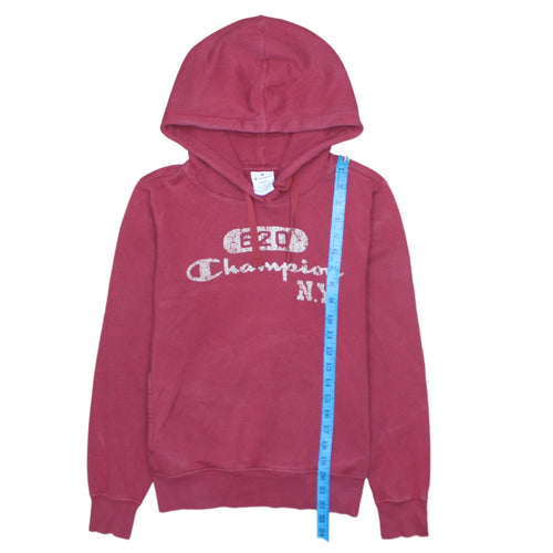 Champion Women's Red Pullover Hoodie Small Cotton Blend Fleece