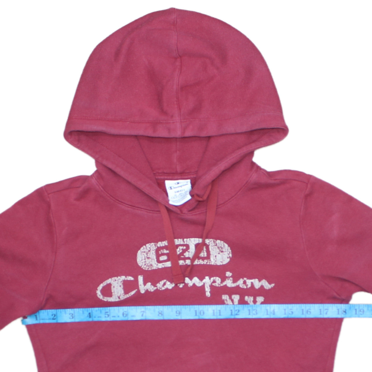 Champion Women's Red Pullover Hoodie Small Cotton Blend Fleece