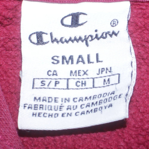 Champion Women's Red Pullover Hoodie Small Cotton Blend Fleece