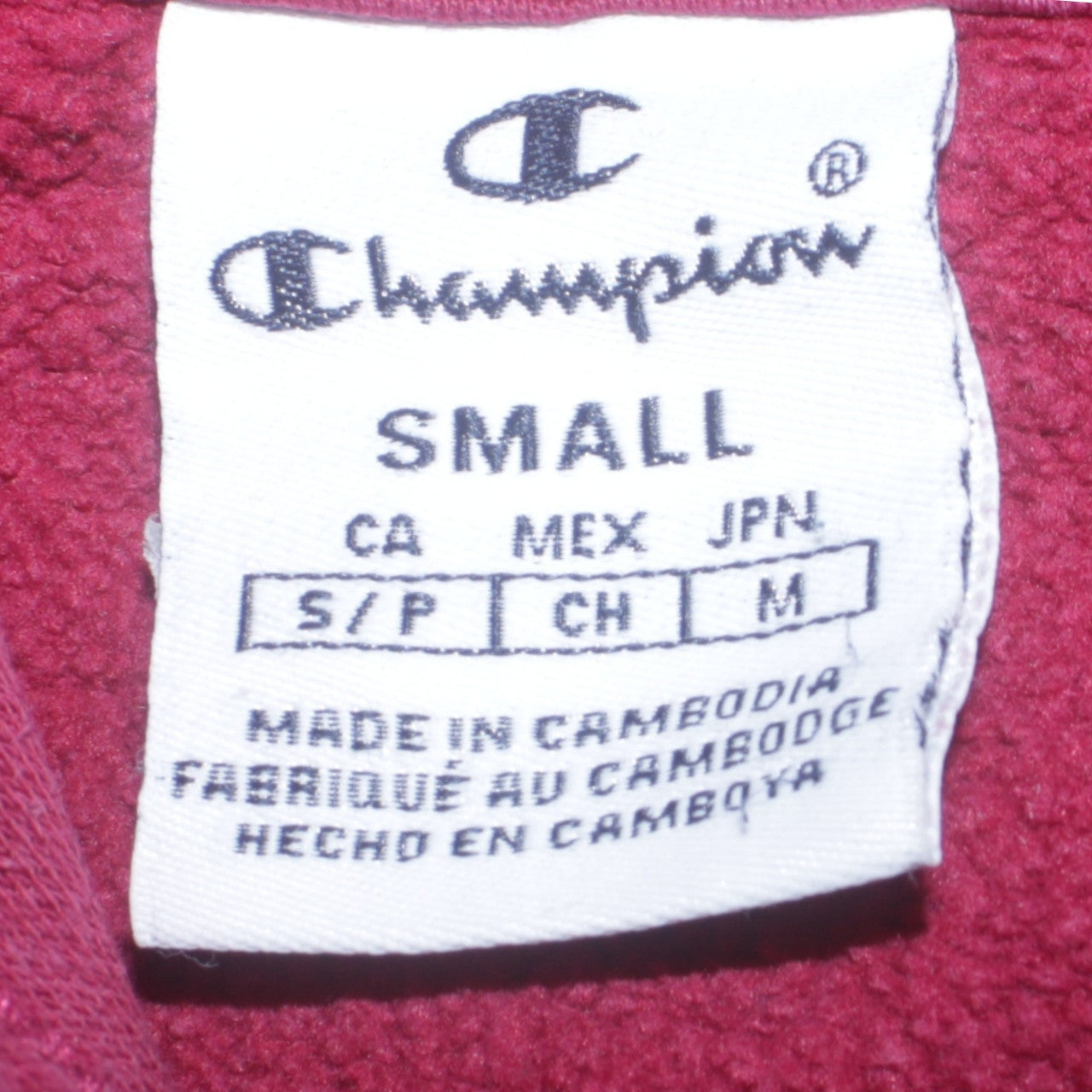 Champion Women's Red Pullover Hoodie Small Cotton Blend Fleece